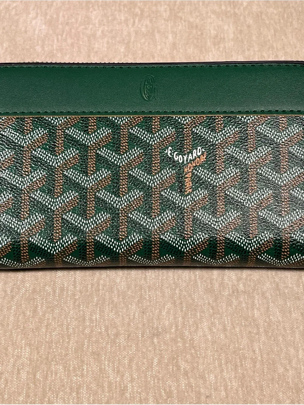 Green and Brown Signature Continental Wallet